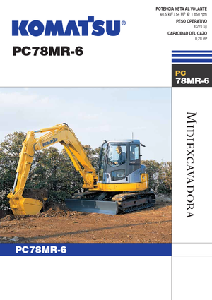 Excavatrice sur chenilles Komatsu PC78MR-6
