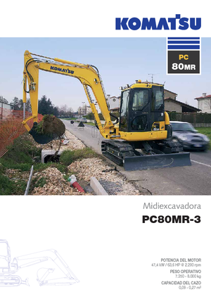Excavatrice sur chenilles Komatsu PC80MR-3