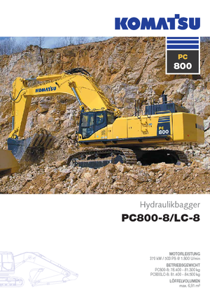 Excavatrice sur chenilles Komatsu PC800-8 E0