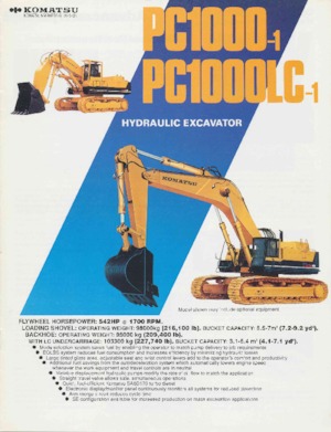 Excavatrice sur chenilles Komatsu PC1000-1