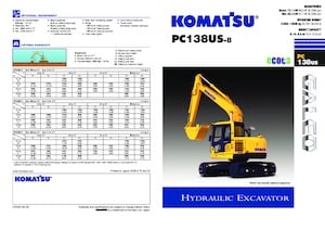Excavatrice sur chenilles Komatsu PC138US-8