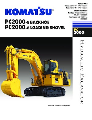 Excavatrice sur chenilles Komatsu PC2000-8