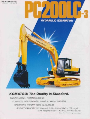 Excavatrice sur chenilles Komatsu PC200LC-3
