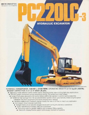 Excavatrice sur chenilles Komatsu PC220LC-3