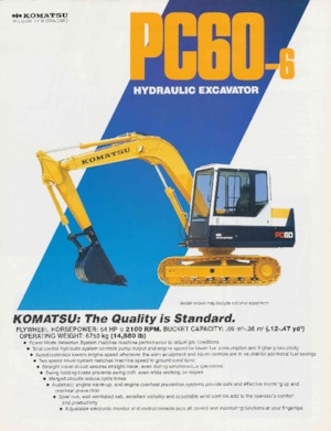 Excavatrice sur chenilles Komatsu PC60-6