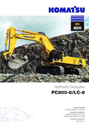 Excavatrice sur chenilles Komatsu PC800-8 