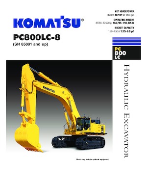 Excavatrice sur chenilles Komatsu PC800LC-8/PC800-8