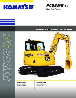 Excavatrice sur chenilles Komatsu PC88MR-10