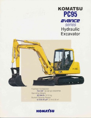 Excavatrice sur chenilles Komatsu PC95