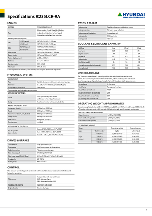 Excavatrice sur chenilles Hyundai R 235 LCR-9 A