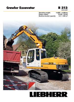 Excavatrice sur chenilles Liebherr R 313 Litronic