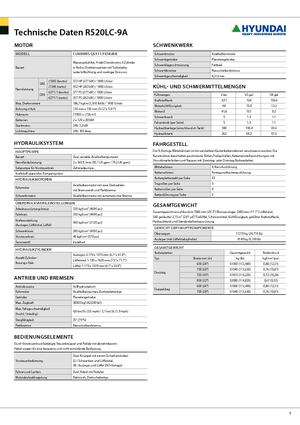 Excavatrice sur chenilles Hyundai R 520 LC-9 A