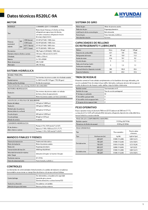 Excavatrice sur chenilles Hyundai R 520 LC-9 A