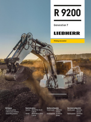 Excavatrice sur chenilles Liebherr R 9200 G7