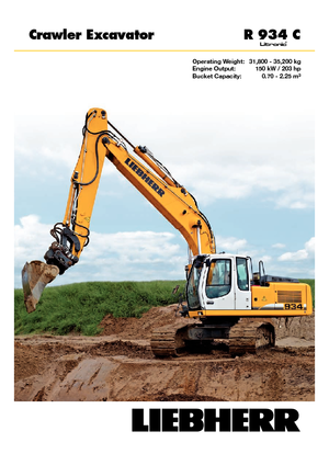 Excavatrice sur chenilles Liebherr R 934 C Litronic