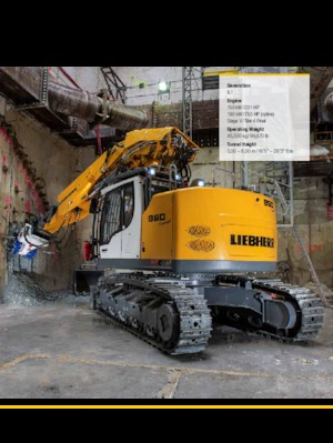 Excavatrice sur chenilles Liebherr R 950 Tunnel Litronic 
