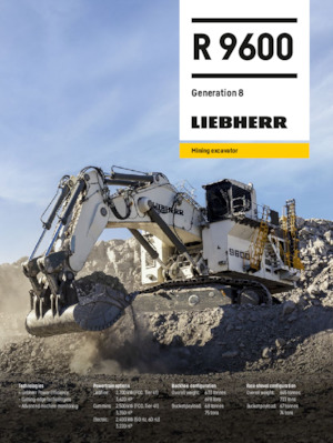 Excavatrice sur chenilles Liebherr R 9600