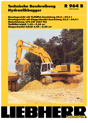 Excavatrice sur chenilles Liebherr R 964 B Litronic HD