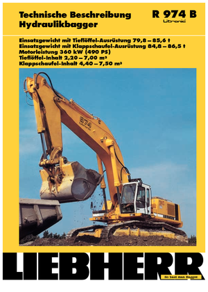 Excavatrice sur chenilles Liebherr R 974 B Litronic HD