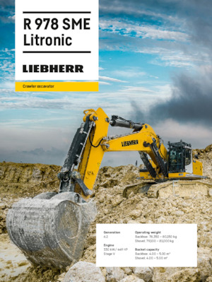 Excavatrice sur chenilles Liebherr R 978 SME Litronic 