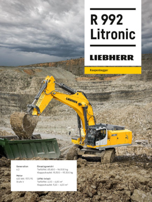 Excavatrice sur chenilles Liebherr R 992 Litronic 