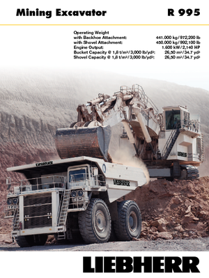 Excavatrice sur chenilles Liebherr R 995 
