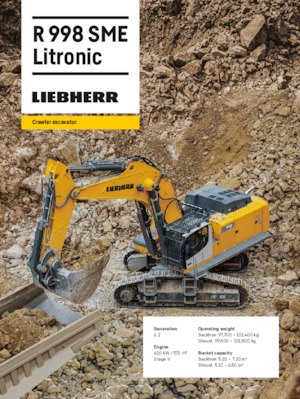 Excavatrice sur chenilles Liebherr R 998 SME Litronic 