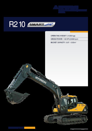 Excavatrice sur chenilles Hyundai R210 SMART PLUS
