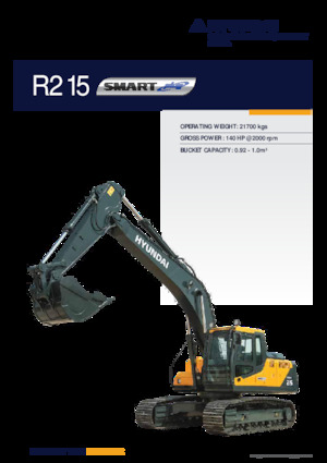 Excavatrice sur chenilles Hyundai R215 SMART PLUS