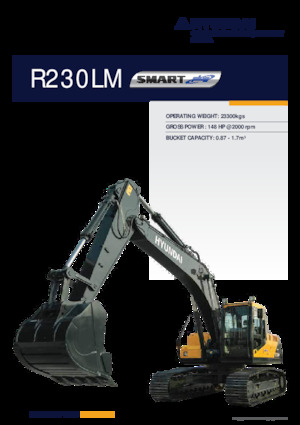 Excavatrice sur chenilles Hyundai R230LM SMART PLUS