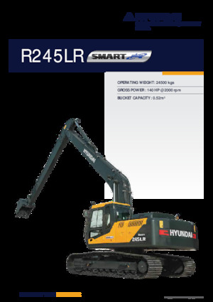 Excavatrice sur chenilles Hyundai R245LR SMART PLUS