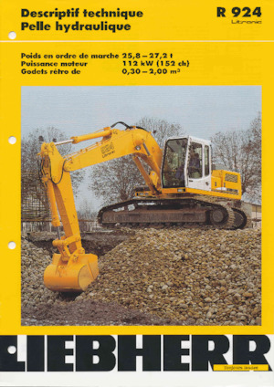 Excavatrice sur chenilles Liebherr R 924 