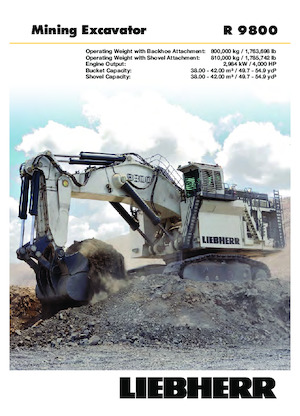 Excavatrice sur chenilles Liebherr R 9800 