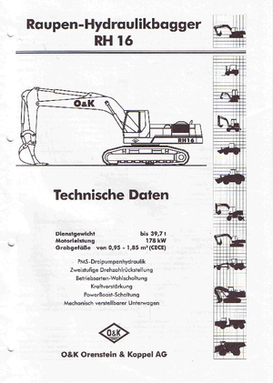 Excavatrice sur chenilles O&K RH 16