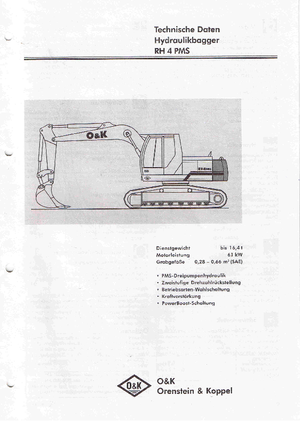 Excavatrice sur chenilles O&K RH 4 PMS LC