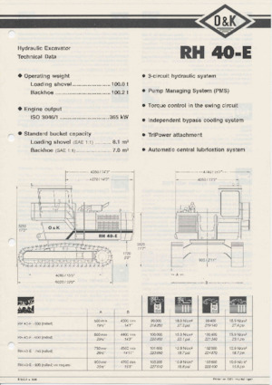 Excavatrice sur chenilles O&K RH 40 E