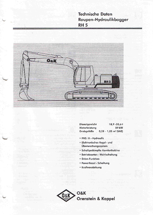 Excavatrice sur chenilles O&K RH 5