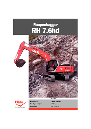 Excavatrice sur chenilles O&K RH 7.6
