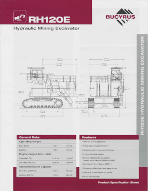 Excavatrice sur chenilles Bucyrus RH120E
