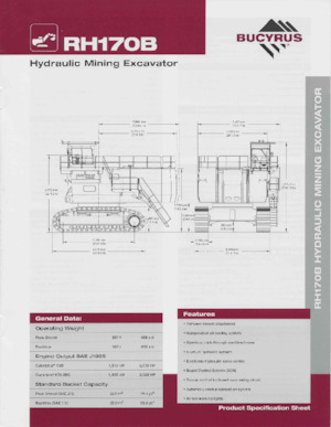 Excavatrice sur chenilles Bucyrus RH170B