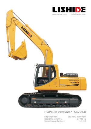 Excavatrice sur chenilles Lishide SC270.8LC