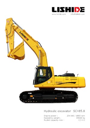 Excavatrice sur chenilles Lishide SC485.8LC 