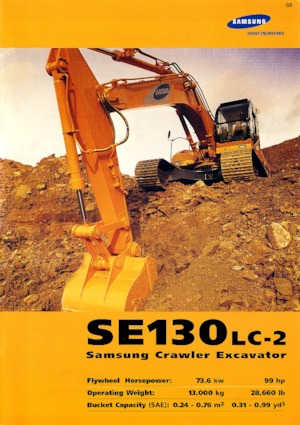 Excavatrice sur chenilles Samsung SE 130 LC