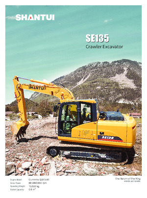 Excavatrice sur chenilles Shantui SE135 