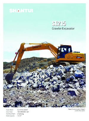 Excavatrice sur chenilles Shantui SE215 