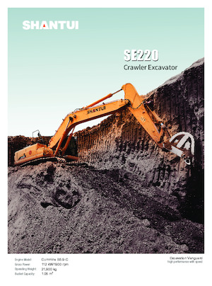 Excavatrice sur chenilles Shantui SE220 