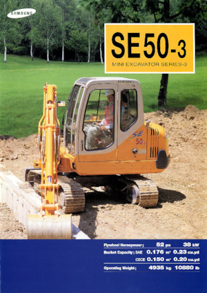 Excavatrice sur chenilles Samsung SE50-3