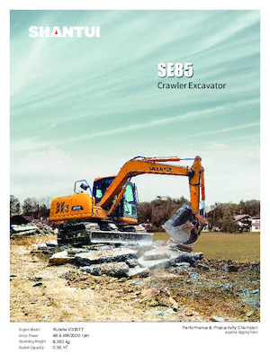 Excavatrice sur chenilles Shantui SE85 