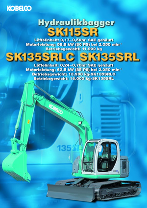 Excavatrice sur chenilles Kobelco SK 135 SRLC