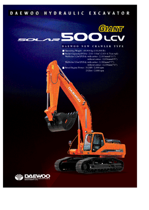 Excavatrice sur chenilles Doosan Solar 500 LC-V Gigant